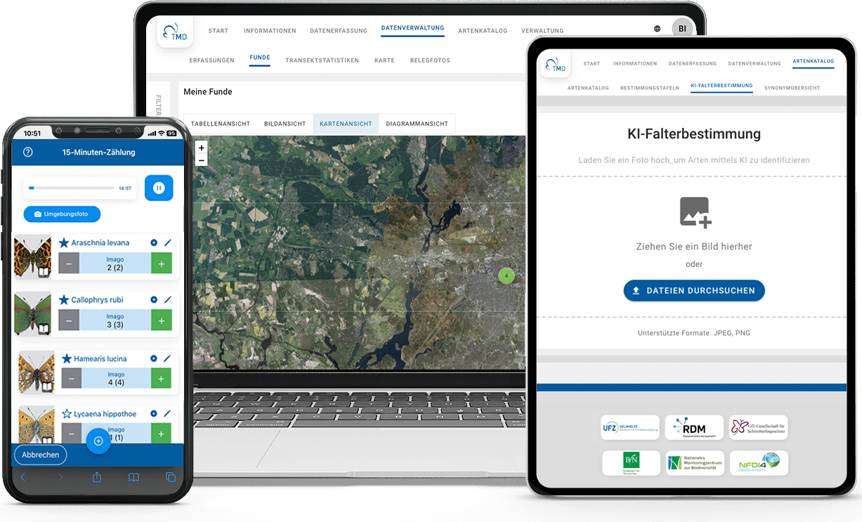 Helmholtz UFZ Forschungsdatenmanagement Tagfaltermonitoring App- und Desktopanwendung