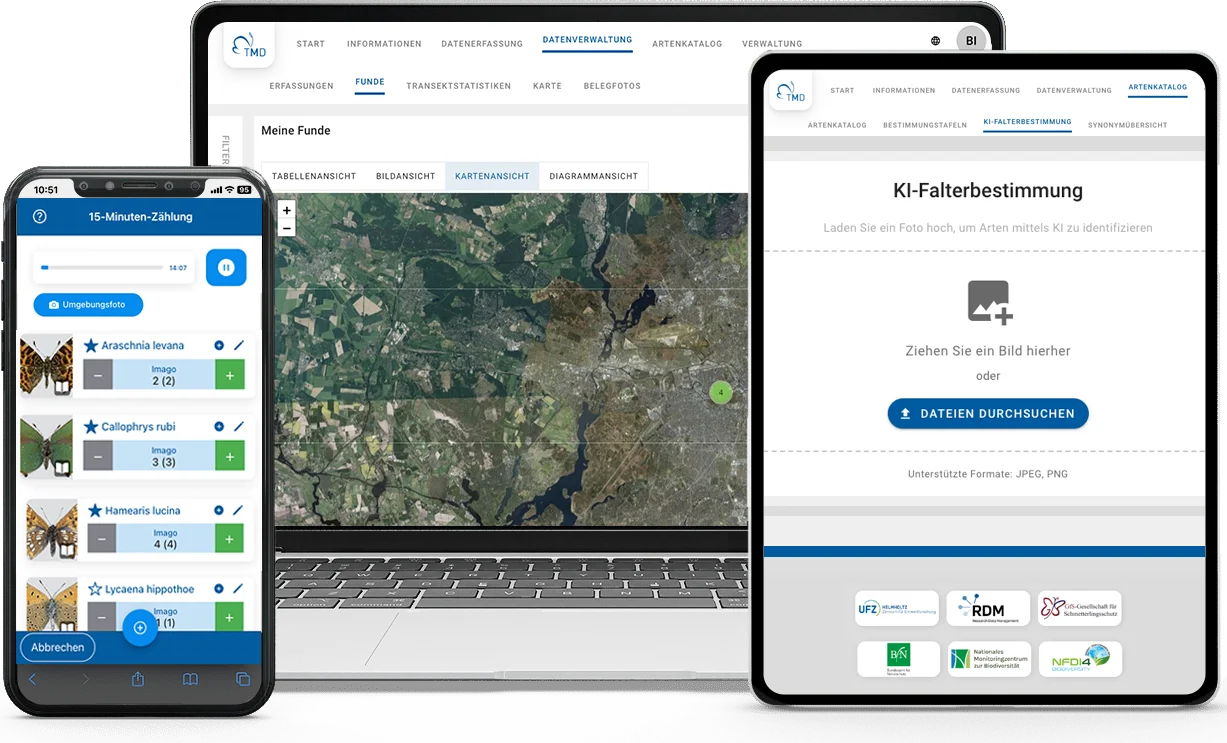 Helmholtz UFZ Forschungsdatenmanagement Tagfaltermonitoring App- und Desktopanwendung