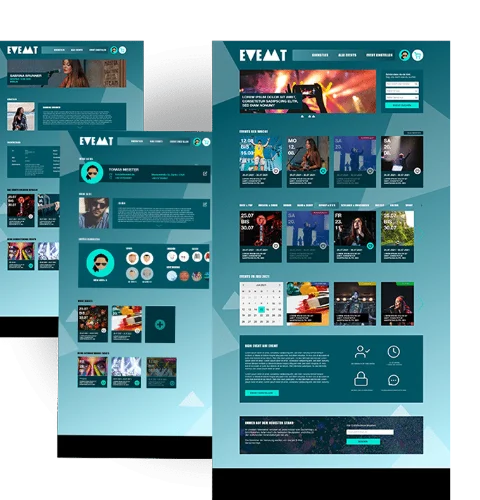 EVEMT Event-Management und Ticketing Plattform Screenshot