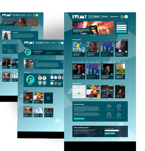 EVEMT Event-Management und Ticketing Plattform Screenshot