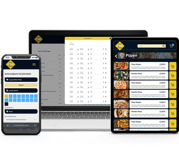 TigerHX Bowling-Management Software auf Desktop und Tablet